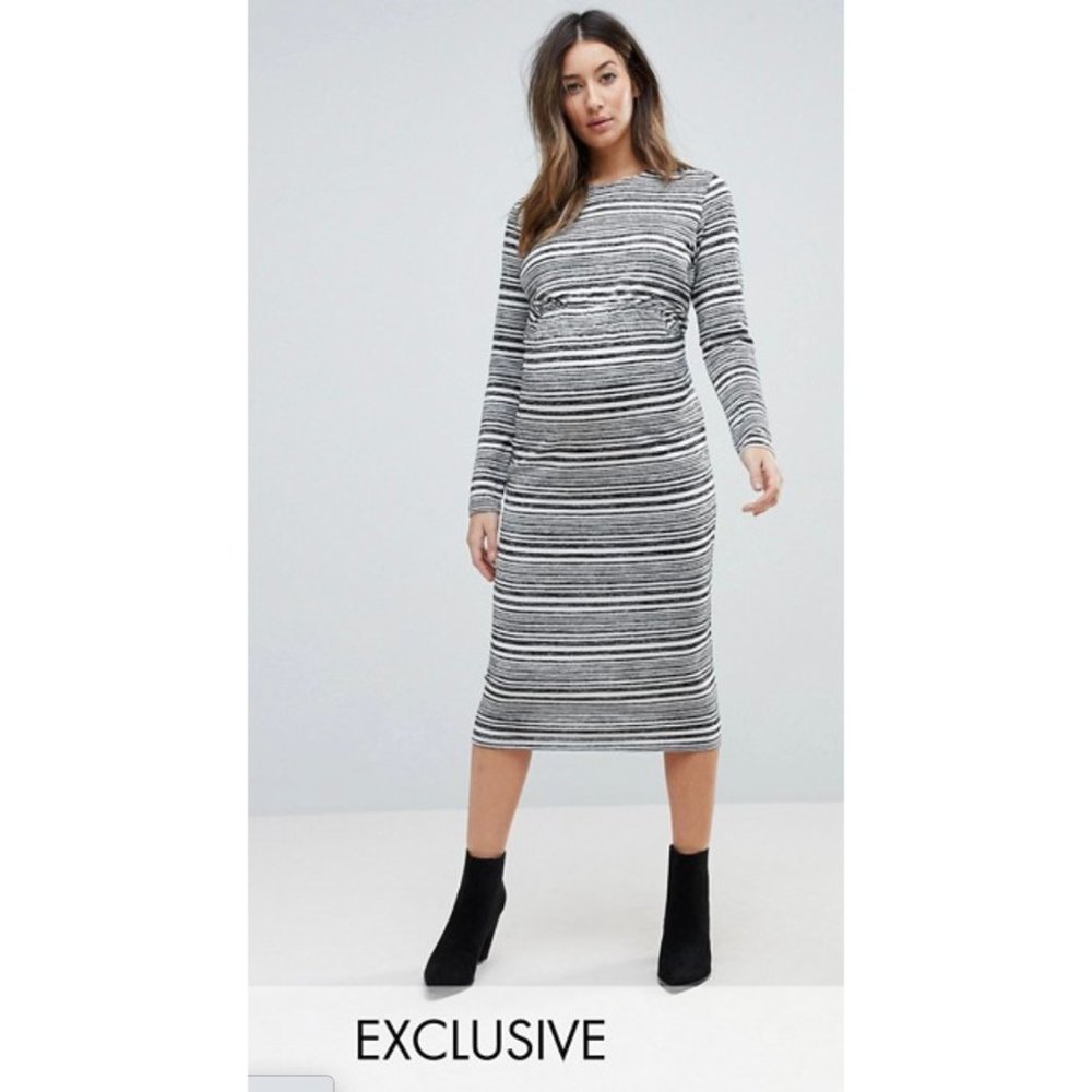 NWOT ASOS Maternity Twist Back Bodycon Dress